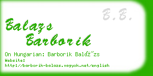 balazs barborik business card